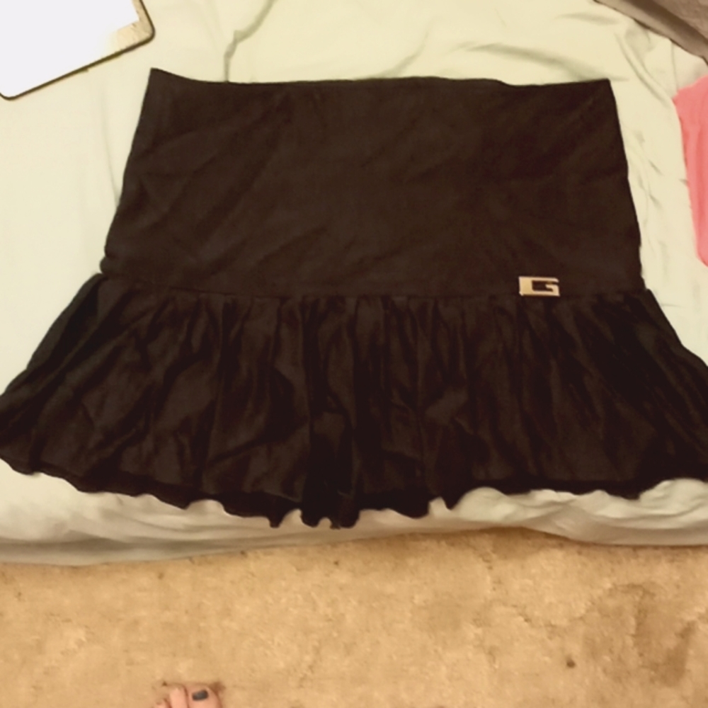 Sexy black mini skirt
